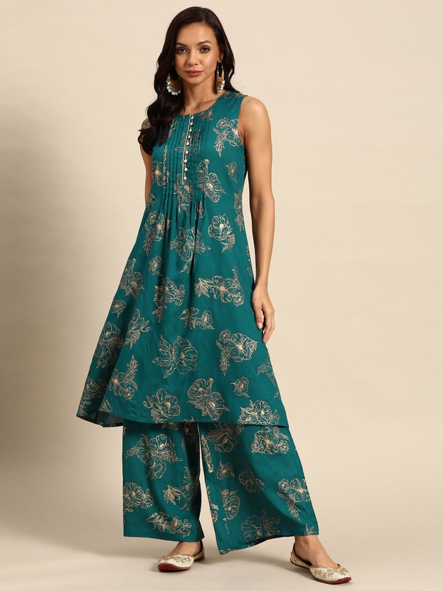 All About You Ethnic Motifs Printed Kurta with Palazzos