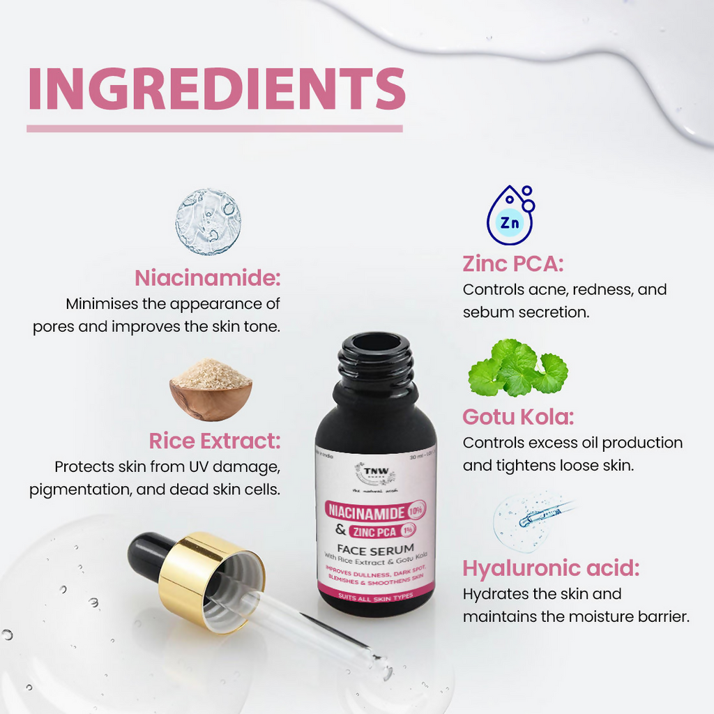 The Natural Wash 10% Niacinamide + 1% Zinc PCA Face Serum
