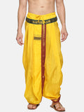 Sethukrishna Men Yellow & Red Readymade Dhoti - Distacart