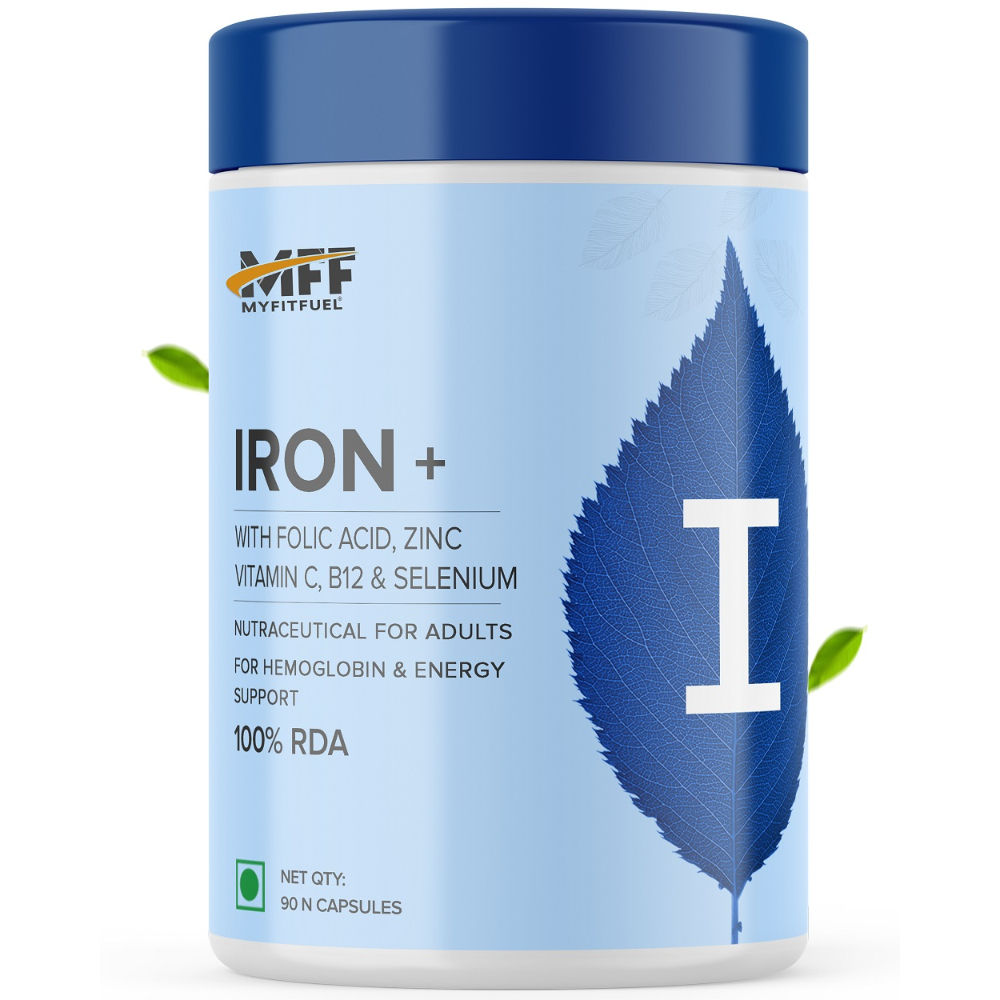 MyFitFuel Iron+ Folic Acid, Zinc, Vitamin C & B12 Supplement Capsules - Distacart