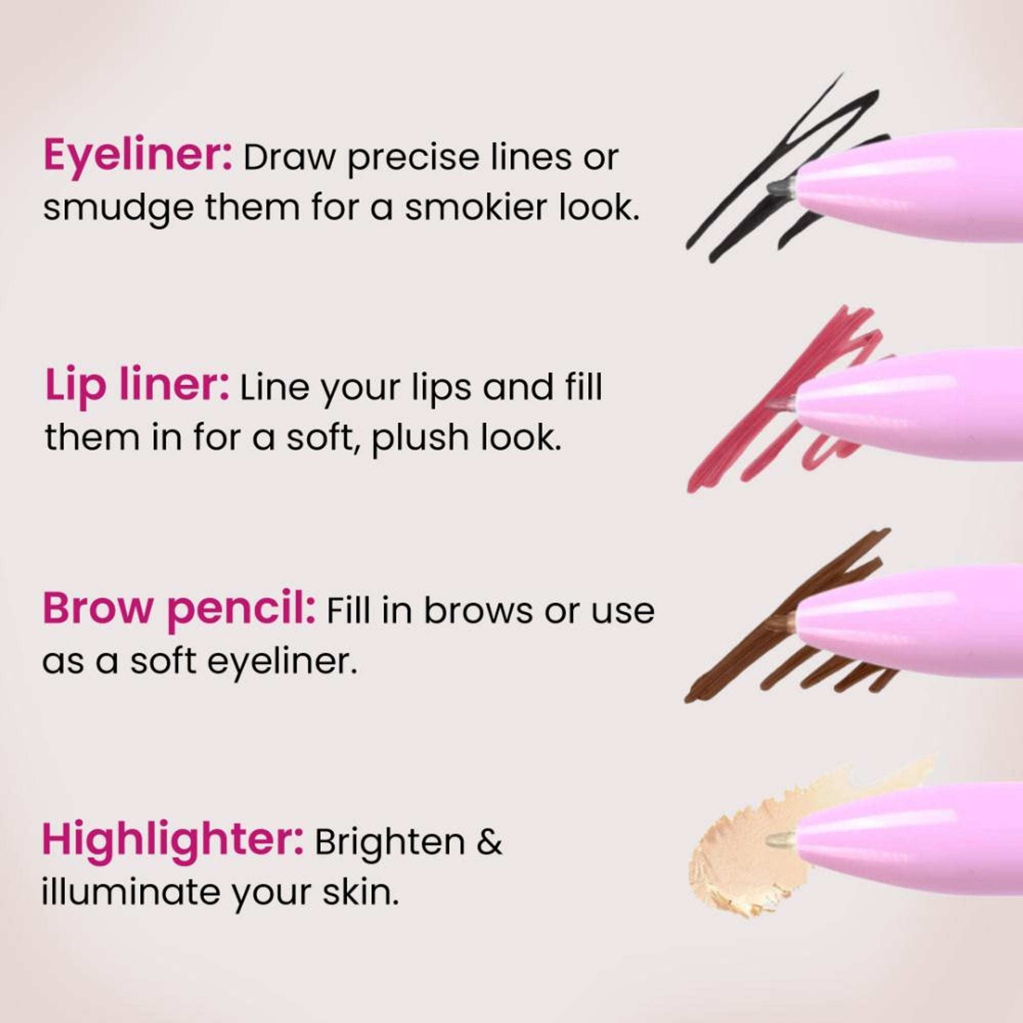 Milagro Beauty On-The-Go 4 In 1 Makeup Pen