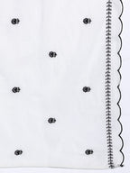 Indo Era Floral Embroidered Pure Cotton Kurta with Trousers & Dupatta - Distacart