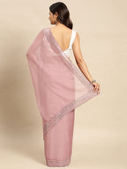 kasee Embellished Mirror Work Satin Saree - Distacart