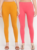 TAG 7 Women Pack of 2 Solid Ankle Length Leggings