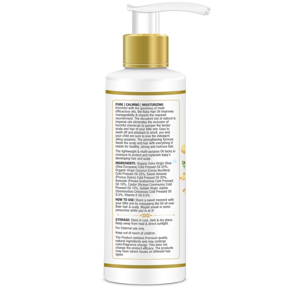Mom & World Baby Hair Oil With Organic & Cold Pressed Natural Oil