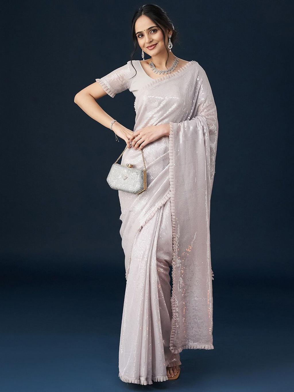 kasee Sequinned Embellished Saree - Distacart
