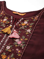 Indo Era Women Floral Embroidered Regular Sequinned Kurta with Trousers & With Dupatta - Distacart