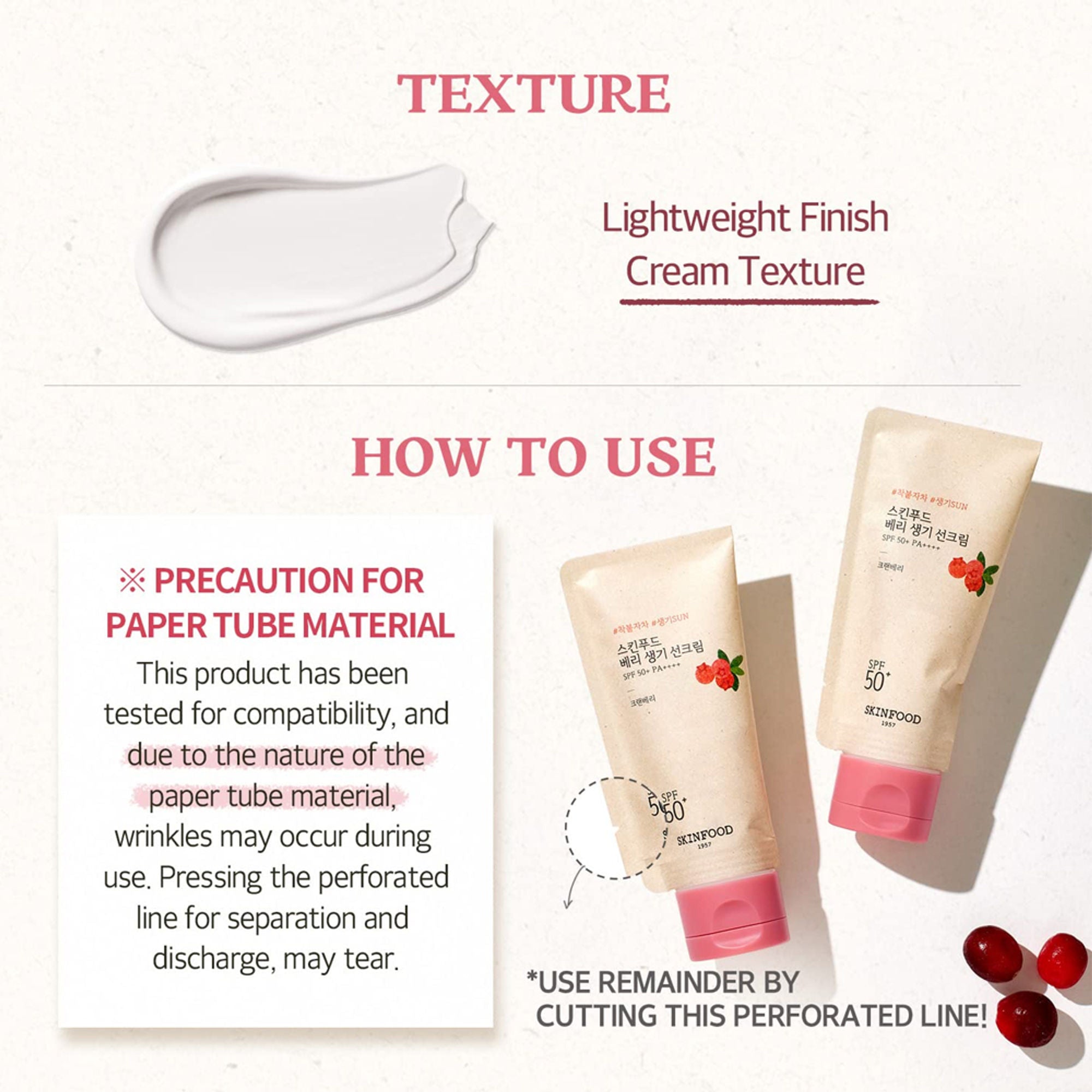 Skinfood Berry Glowing Sun Cream SPF 50+ PA++++