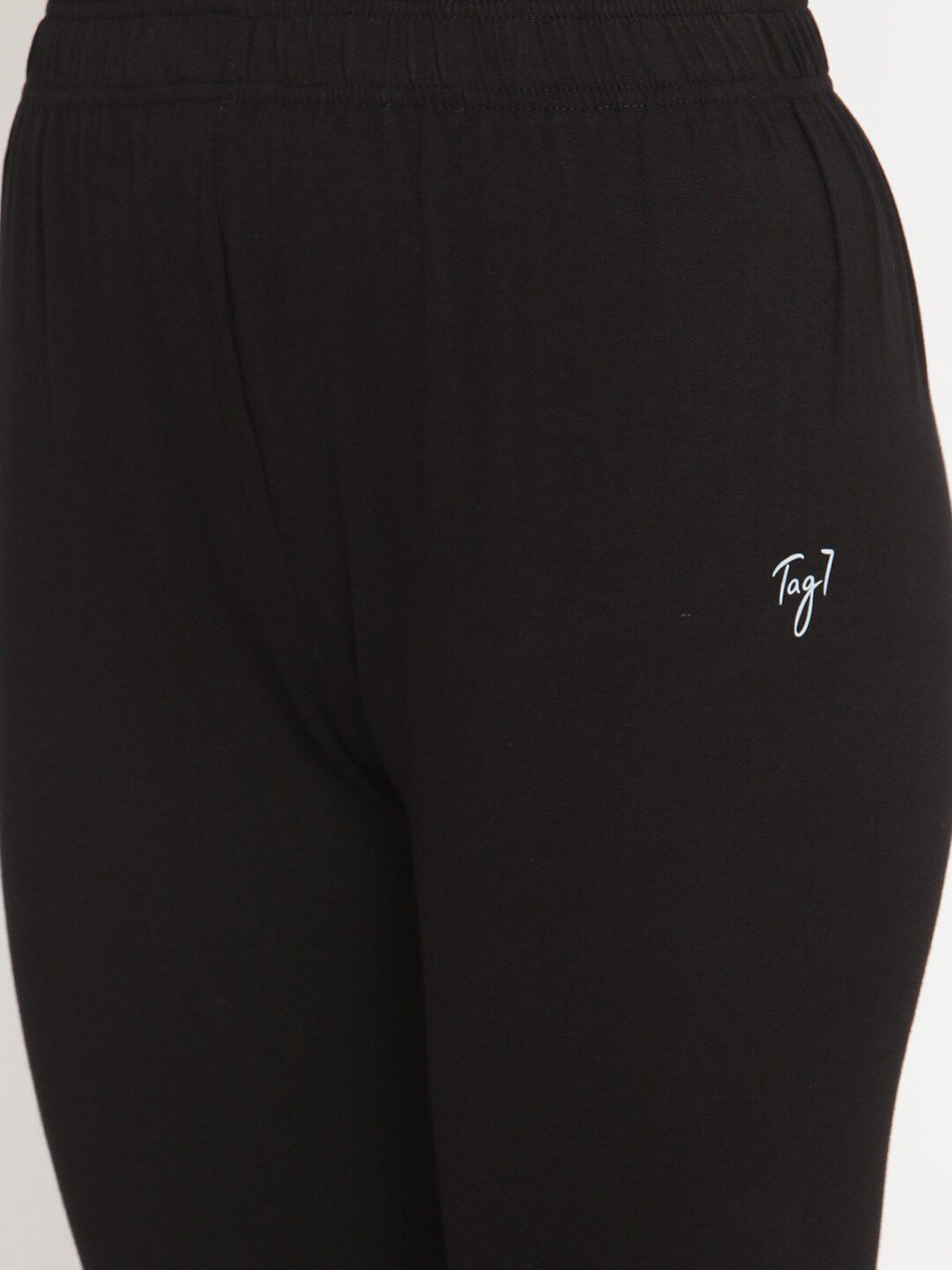 TAG 7 Women Pack Of 2 Solid Comfort-Fit Ankle-Length Leggings