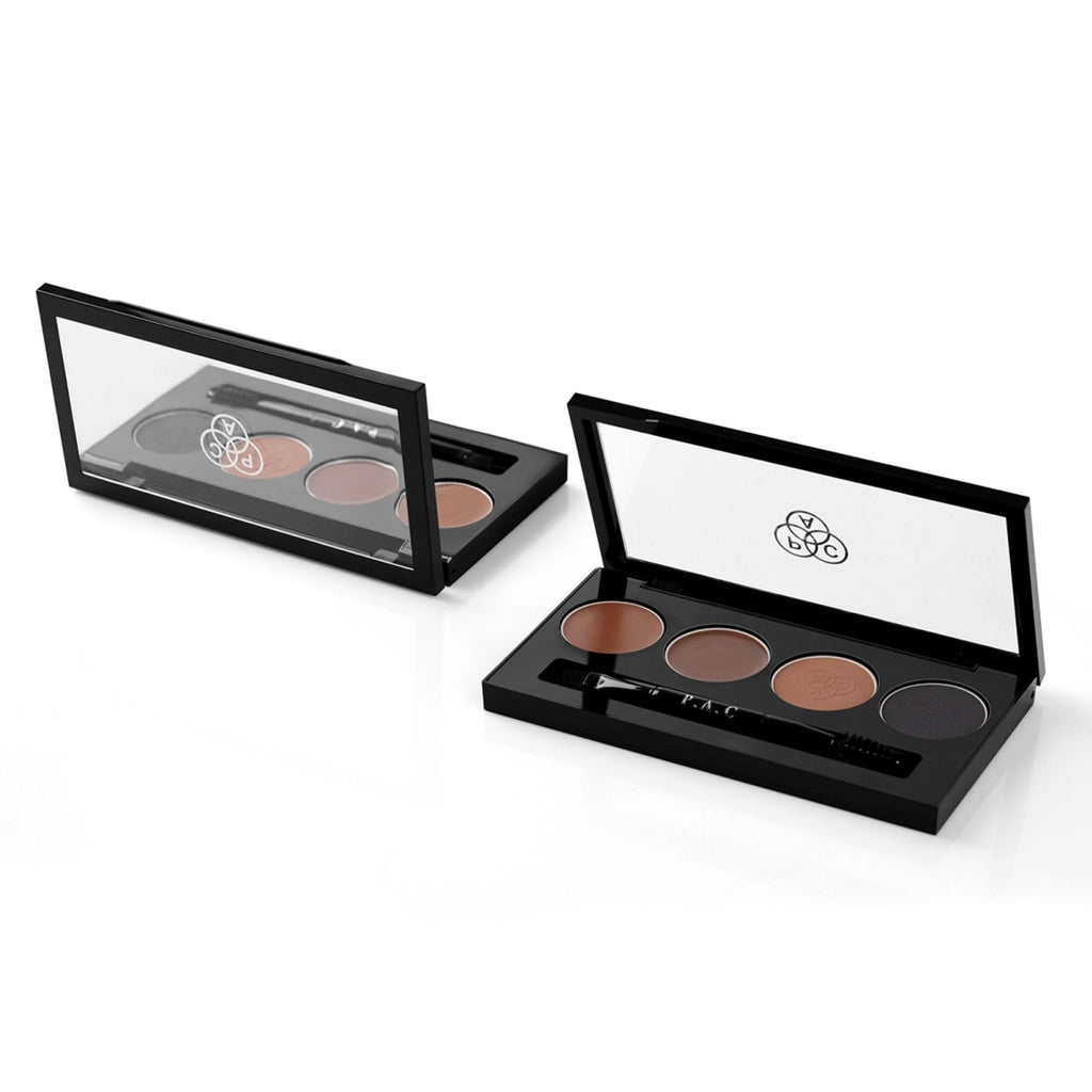 PAC Studio SuperBrowww Palette X4 02 Brow Binge - Cream & Powder Formula, Natural Shades, Seamless Blending