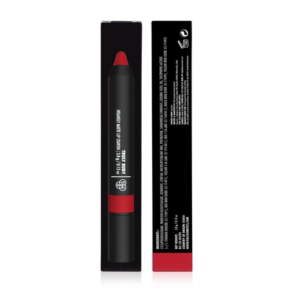 PAC Studio Insanely Matte Lip Crayon - Truly Ruby