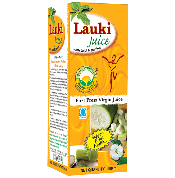 Basic Ayurveda Lauki Juice with Tulsi & Pudina | Supports Weight Management & Heart Health