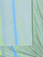 Home Sizzler Green & Blue Floral 210 TC Queen Bedsheet with 2 Pillow Covers