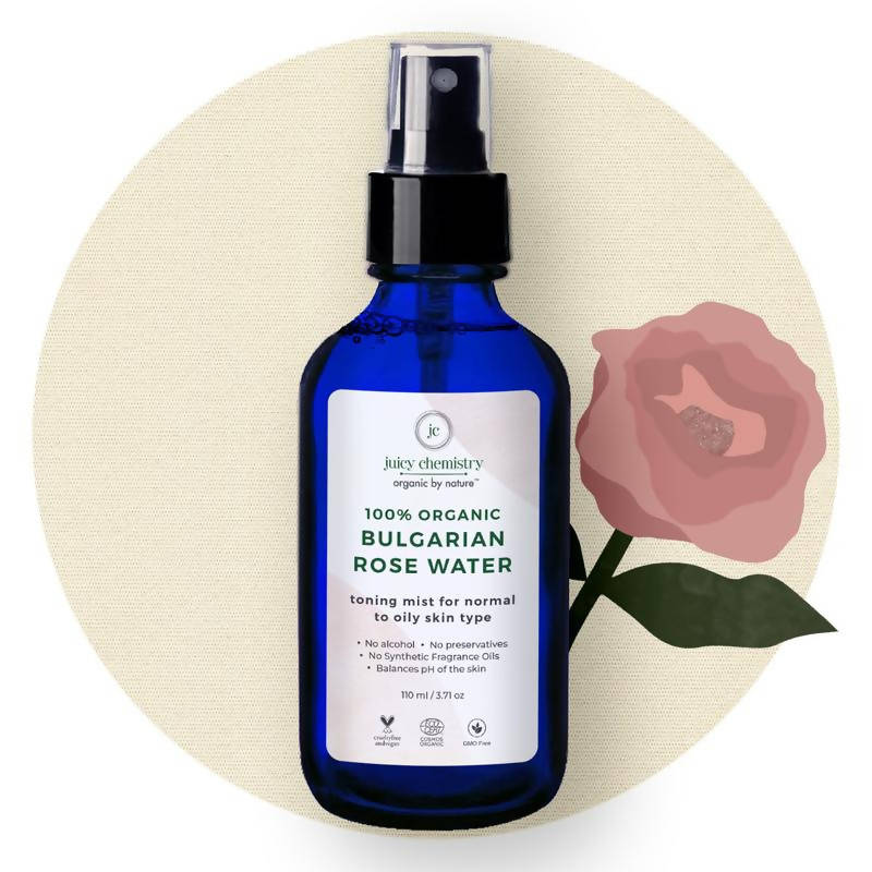 Juicy Chemistry Bulgarian Rose Water Toner for brighter skin