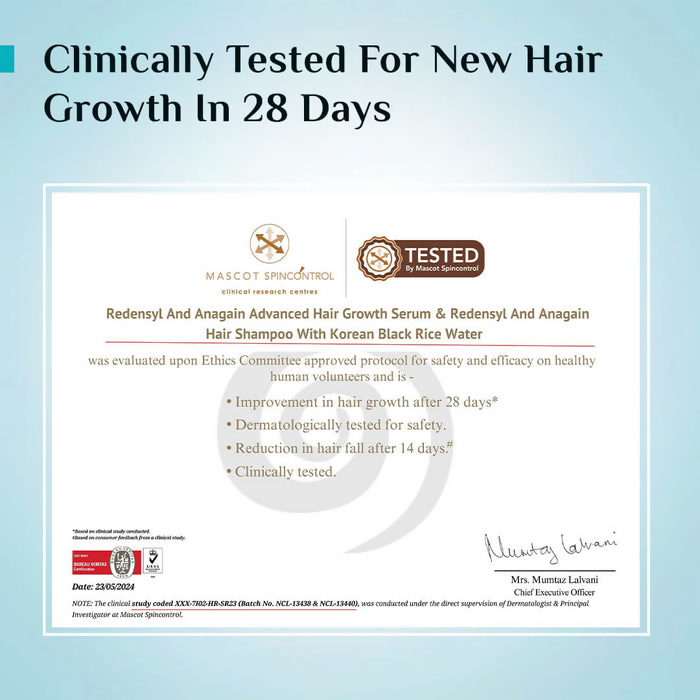 Pilgrim 3% Redensyl, 4% Anagain & 5% Capilia Stem Cell Complex Advanced Hair Growth Serum Roll-On - Distacart