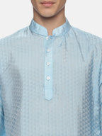 Sethukrishna Mens Blue Kurta with Dhoti Pants - Distacart