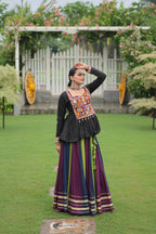 Lorenvalley Fashion Multicolor Rayon with Attractive Gota-Patti Lace Lehenga Choli