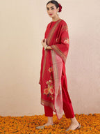Indo Era Women Solid Kurta with Pyjama & Dupatta - Distacart