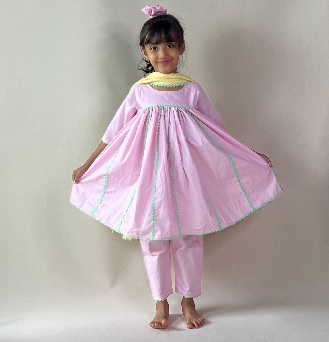 ArthLife Pink Anarkali Dress