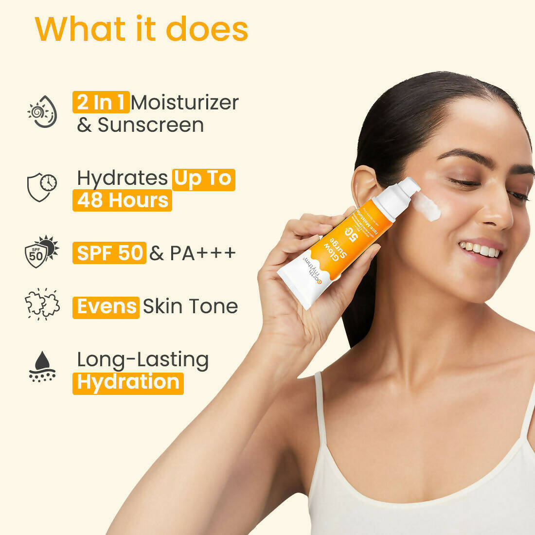 Earth Rhythm Glow Surge 2 - In - 1 Serum Sunscreen & Face Moisturizer With SPF 50++++, Vitamin C