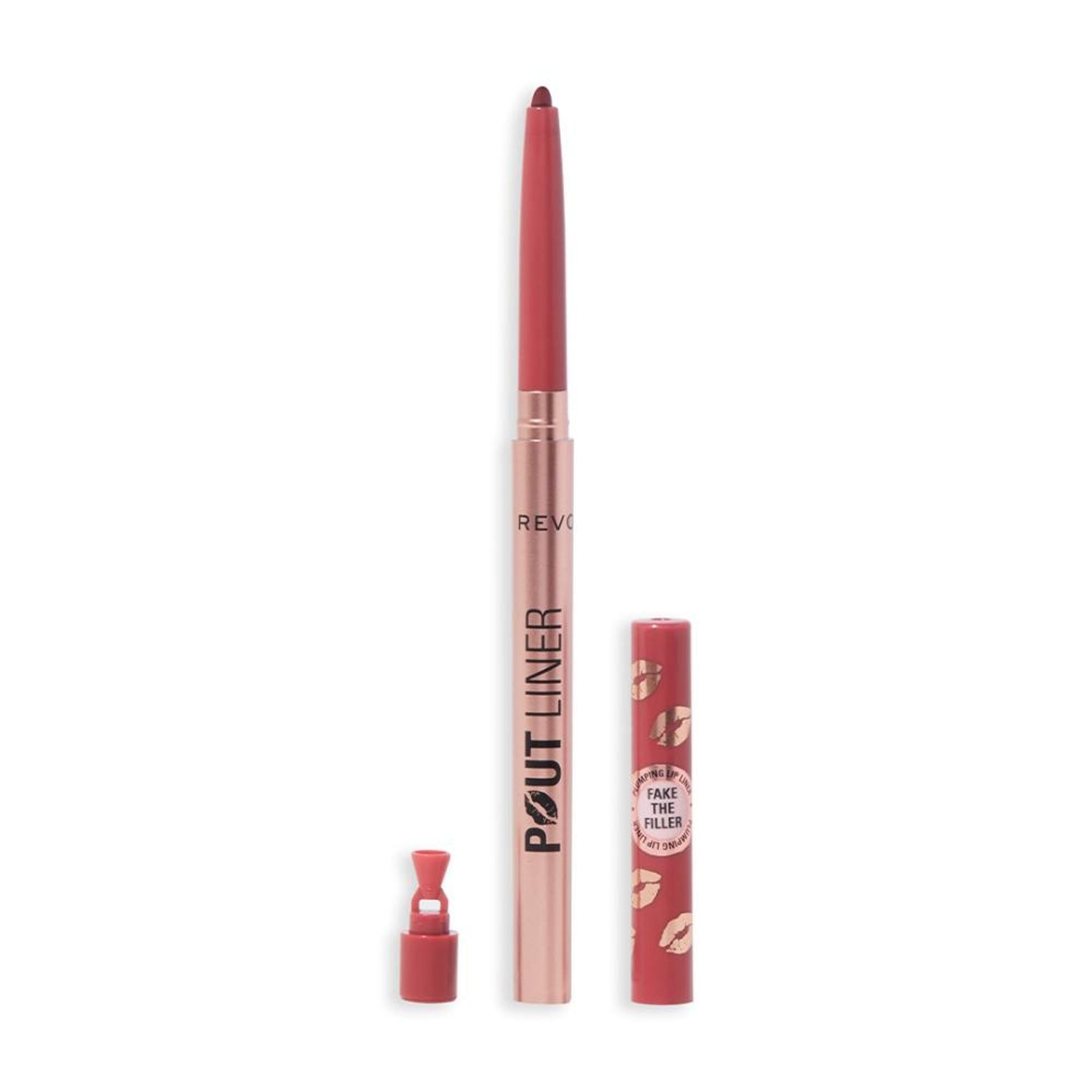 Makeup Revolution Pout Bomb Plumping Lip Liner - Burnt Cherry Red - Distacart