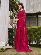 Tikhi Imli Striped Satin Ready to Wear Saree - Distacart