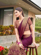 Tikhi Imli Embellished Zari Art Silk Saree - Distacart