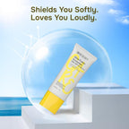 Swiss Beauty Care Glow Fusion Sunscreen SPF 50 PA++++ - 1% Niacinamide & Raspberry Extract - Distacart