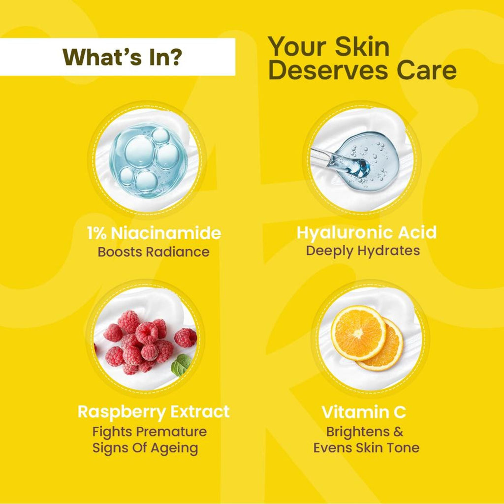 Swiss Beauty Care Glow Fusion Sunscreen SPF 50 PA++++ - 1% Niacinamide & Raspberry Extract - Distacart