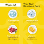 Swiss Beauty Care Glow Fusion Sunscreen SPF 50 PA++++ - 1% Niacinamide & Raspberry Extract - Distacart