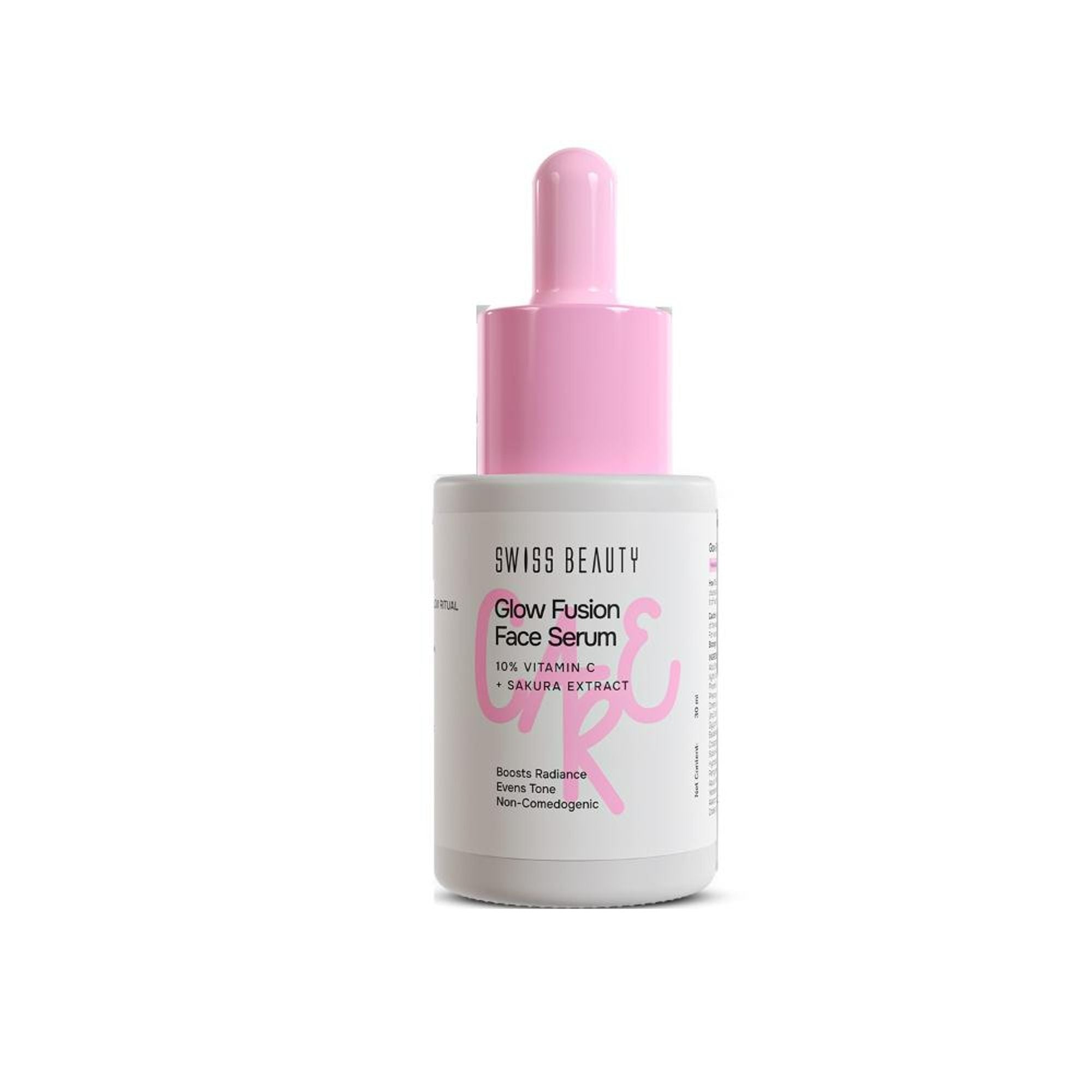 Swiss Beauty Care Glow Fusion Face Serum - 10% Vitamin C & Sakura Extract - Distacart