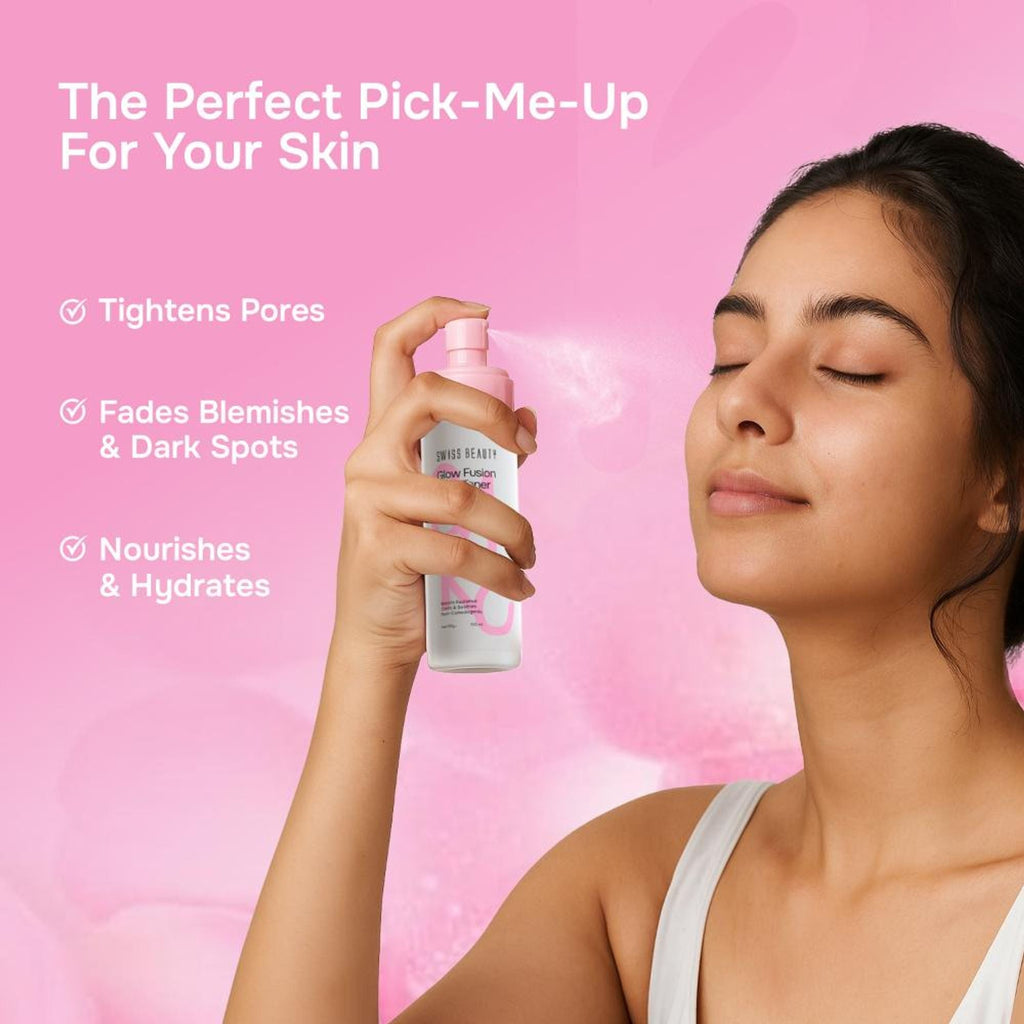 Swiss Beauty Care Glow Fusion Face Toner - 3% Niacinamide & Cucumber Extract - Distacart
