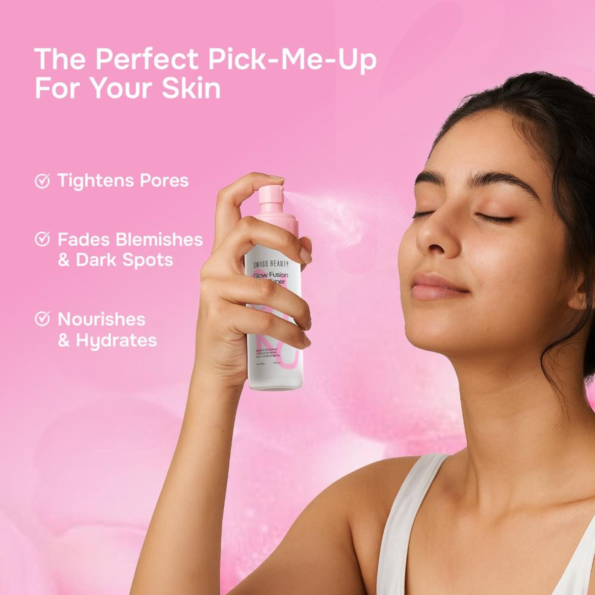 Swiss Beauty Care Glow Fusion Face Toner - 3% Niacinamide & Cucumber Extract - Distacart