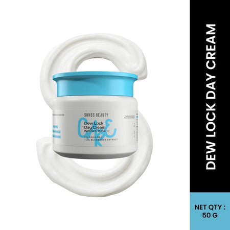 Swiss Beauty Care Dew Lock Day Cream With SPF 15+++ - 2% Aqua Neo & 2% Blueberry Extract