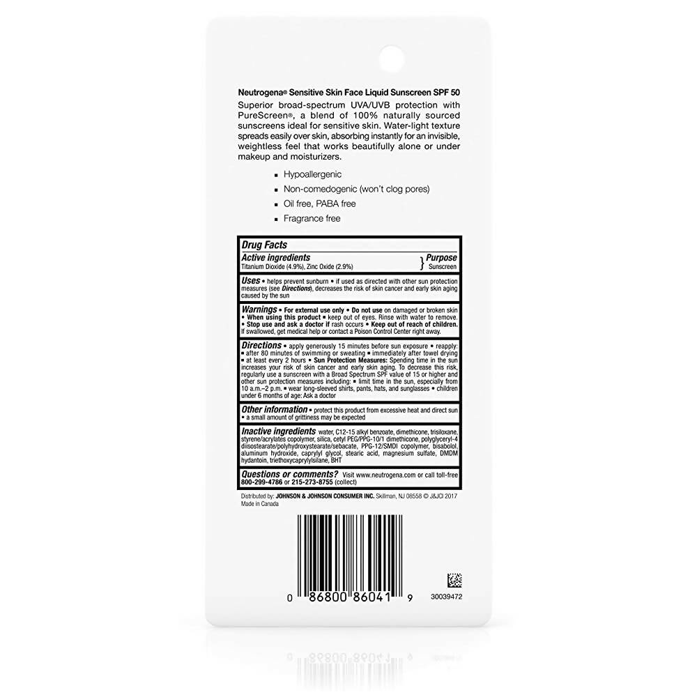 Neutrogena Pure & Free Liquid SPF 50 Sensitive Skin