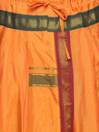 Sethukrishna Men Orange & Green Solid Readymade Dhoti Pant - Distacart