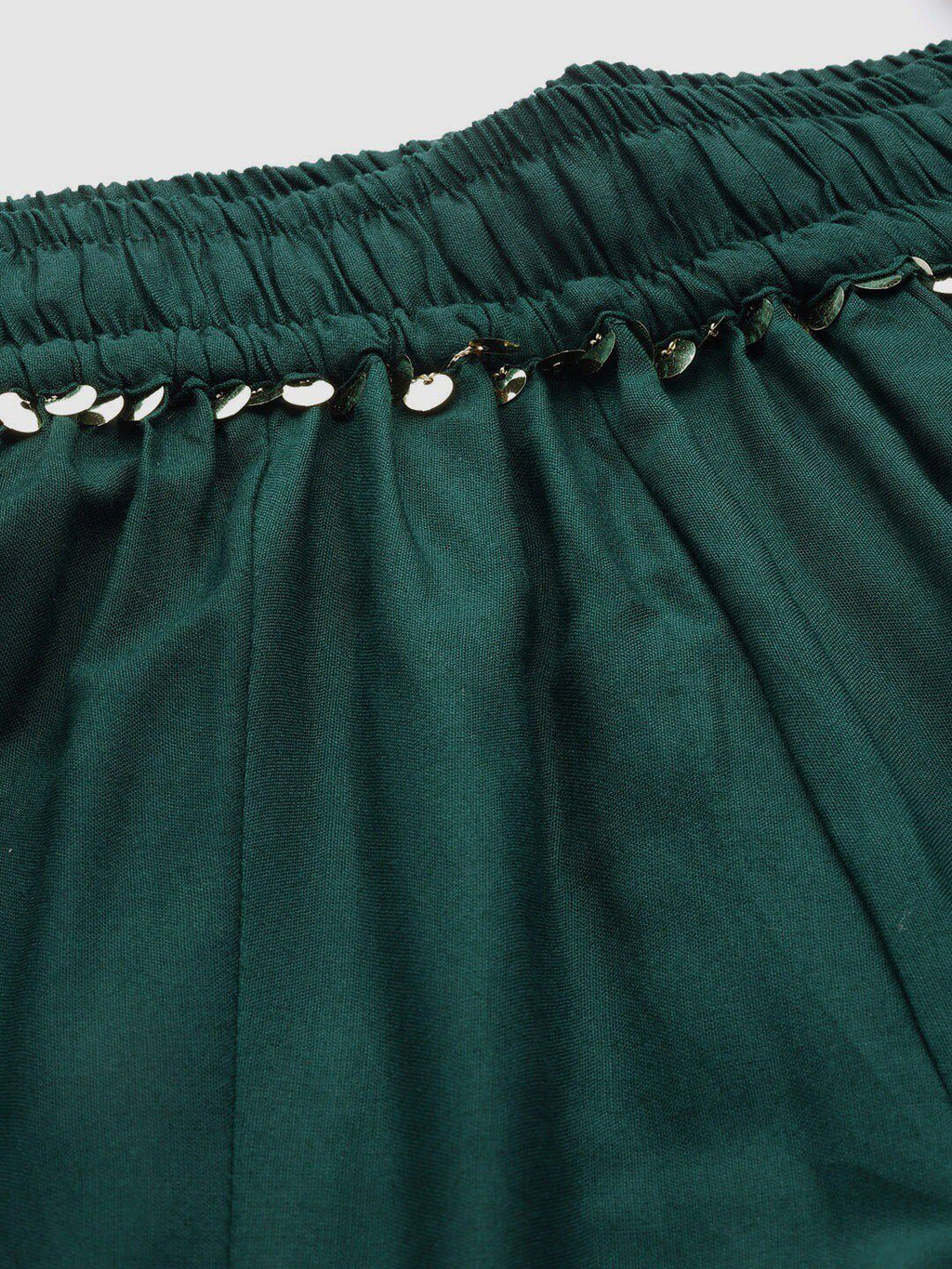 TAG 7 Women Flared Elasticated Ethnic Palazzos