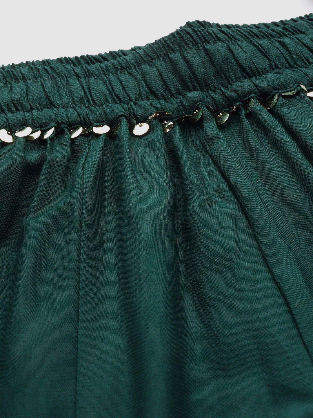 TAG 7 Women Flared Elasticated Ethnic Palazzos