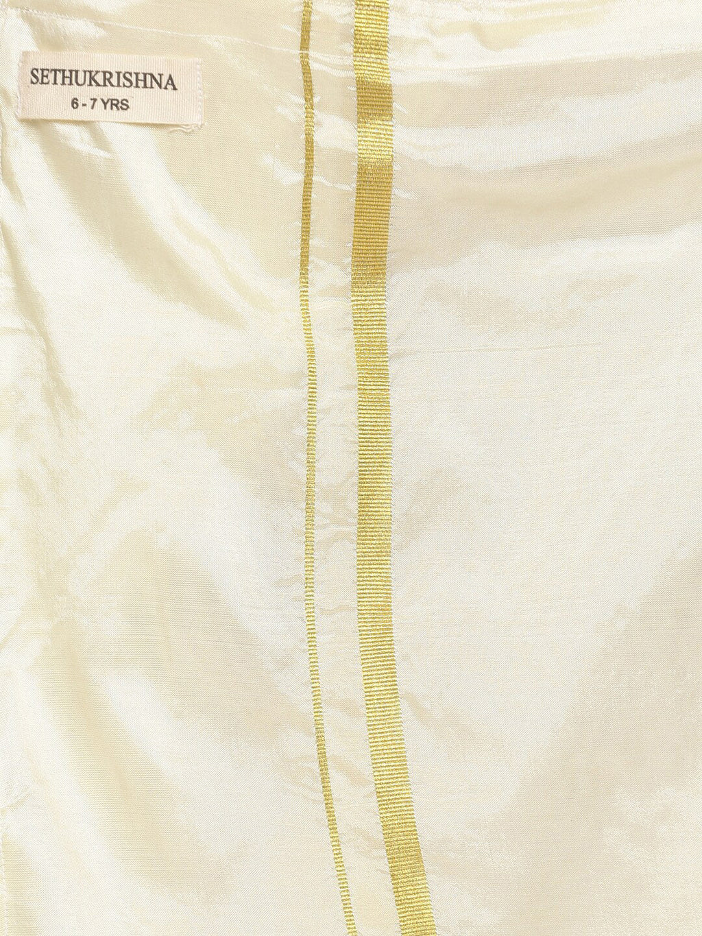 Sethukrishna Boys Gold-Toned Self Design Shirt with Dhoti