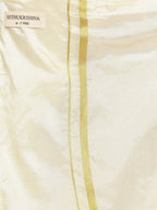 Sethukrishna Boys Gold-Toned Self Design Shirt with Dhoti
