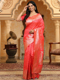 Shree Shyam Fashion Banarasi Silk Pink Saree - Distacart