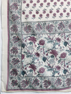 Indo Era Floral Printed Regular Pure Cotton Kurta with Trousers & Dupatta - Distacart