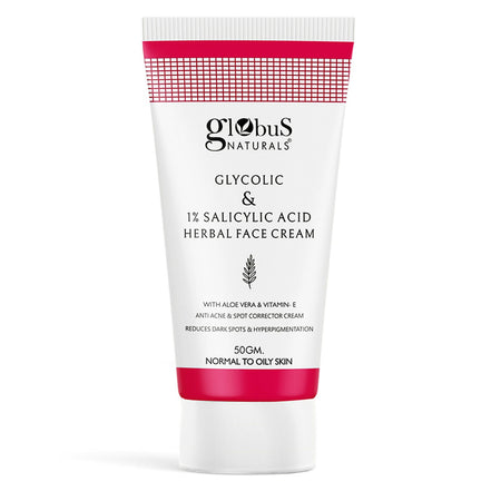 Globus Naturals Glycolic & 1% Salicylic Acid Herbal Anti Acne Face Cream