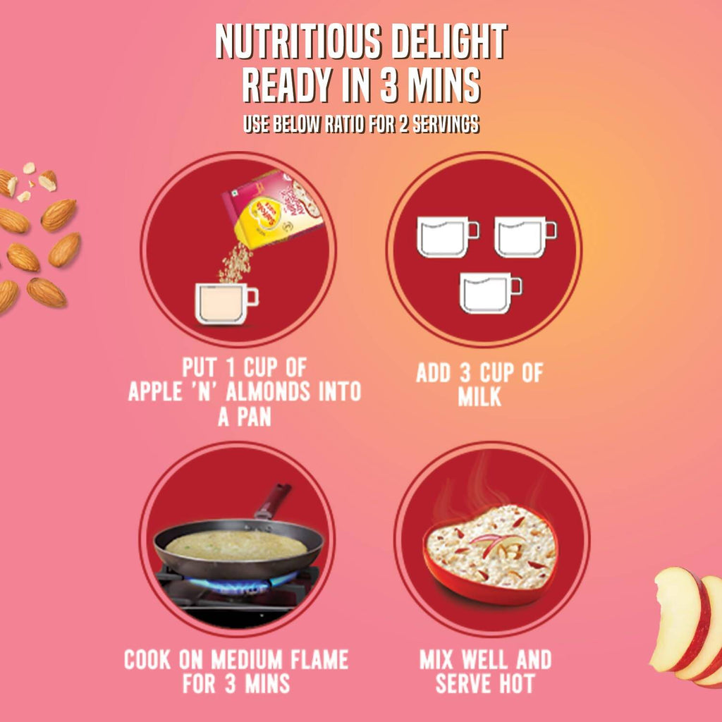 Saffola Oats with Apple 'n' Almonds - Distacart