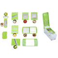 Anjali Vegetable & Fruit Cutter Dicer 12 In 1 - Green - Distacart