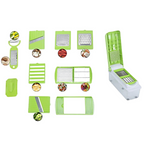 Anjali Vegetable & Fruit Cutter Dicer 12 In 1 - Green - Distacart