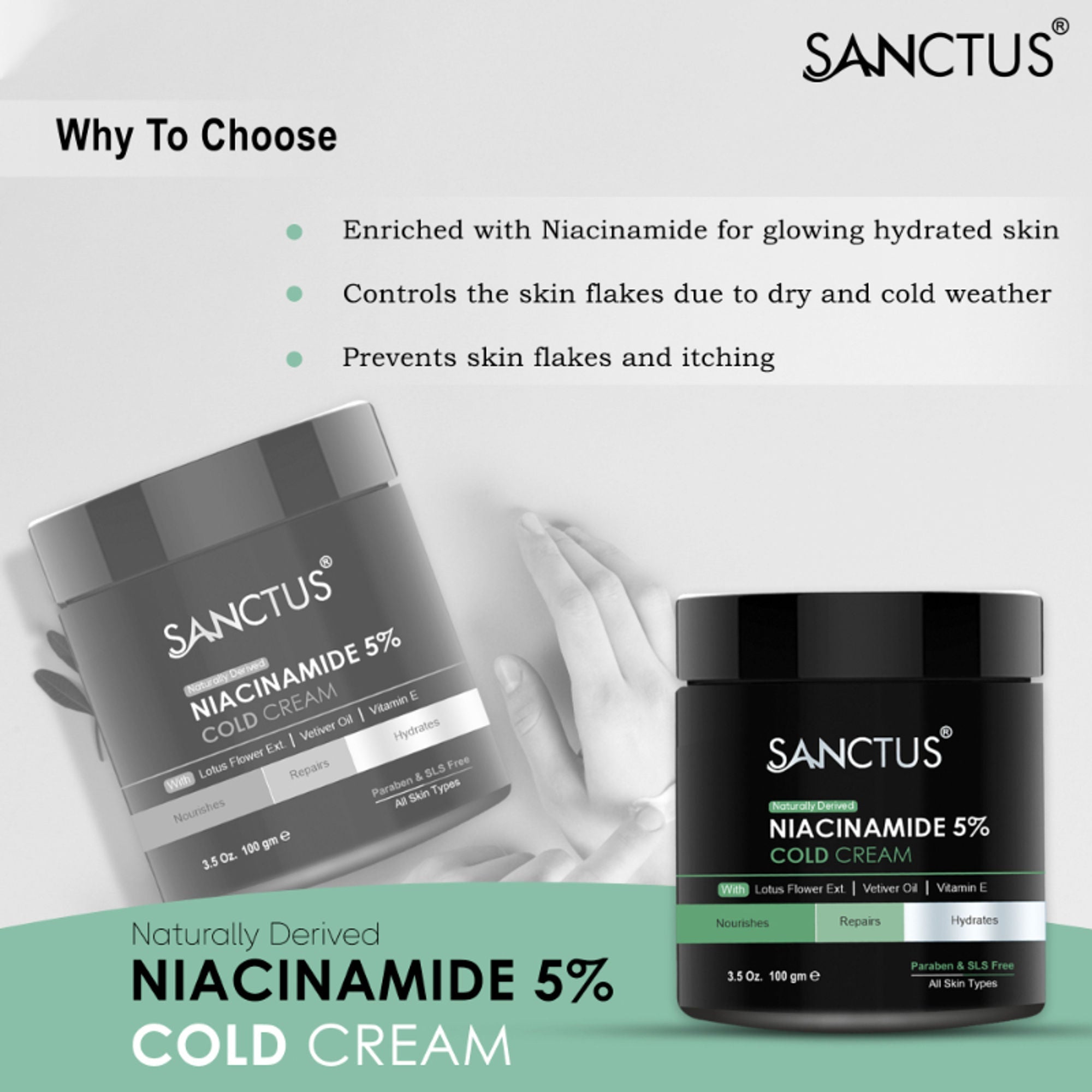 SANCTUS Moisturizing 5% Niacinamide Cold Cream - Distacart
