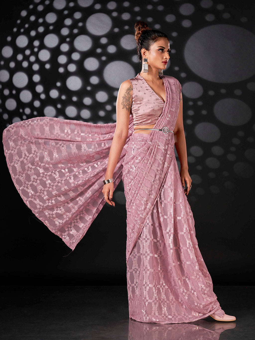 Tikhi Imli Embellished Saree - Distacart