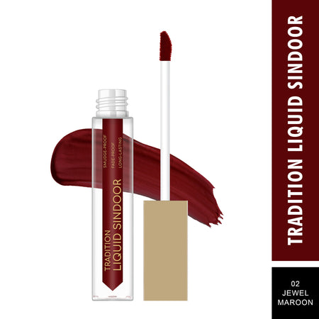 Swiss Beauty Tradition Liquid Sindoor - Maroon Color - 02