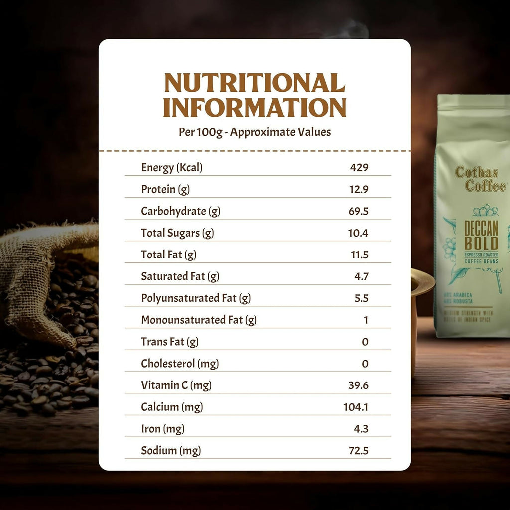 Cothas Coffee Deccan Bold Espresso Roasted Coffee Beans - Distacart